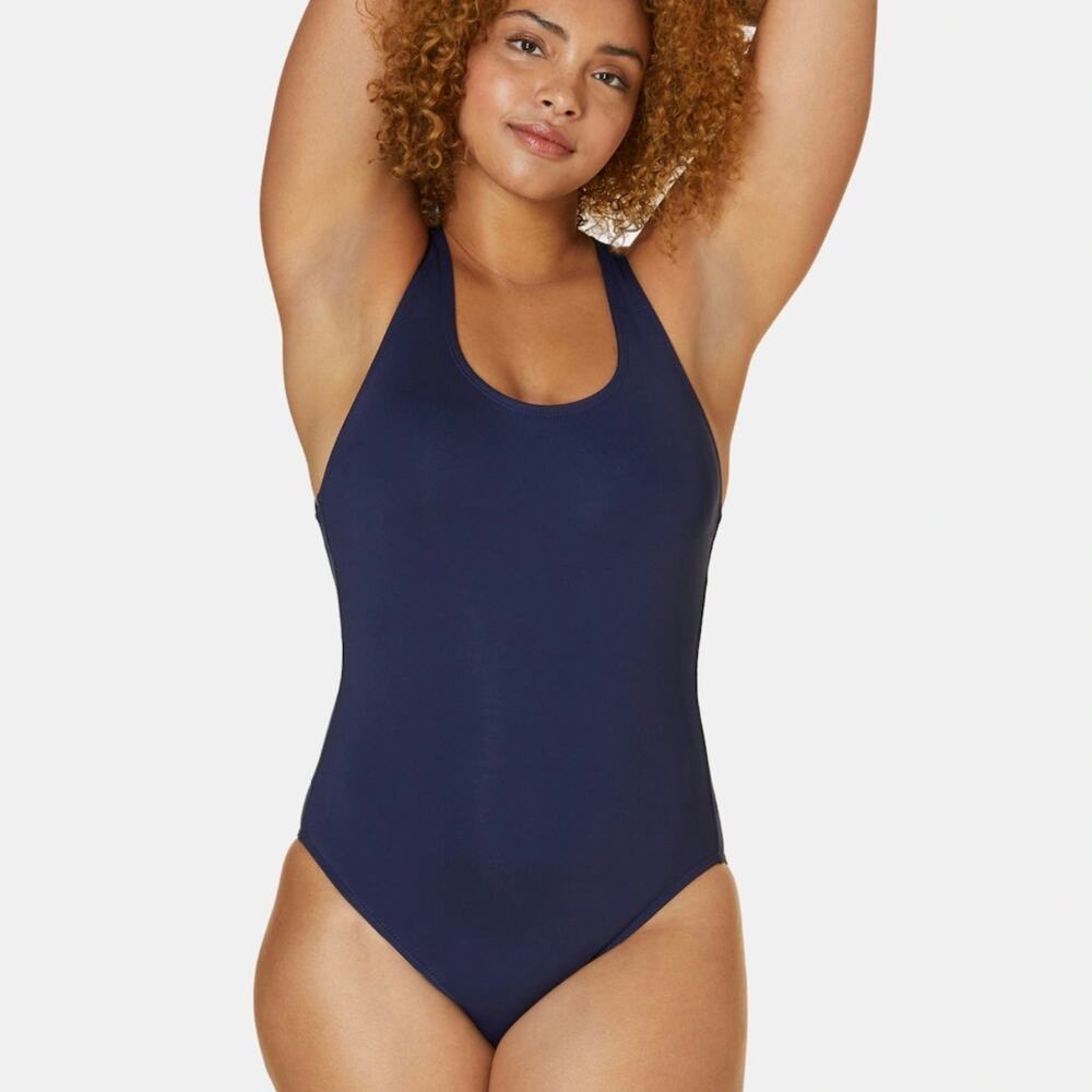 ANDIE SWIM The Tulum One Piece Swimsuit Navy Blue Medium M